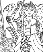 Elves Dragon coloring Page