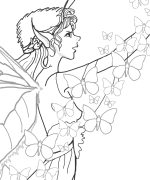 Butterfly Fairy Coloring Page